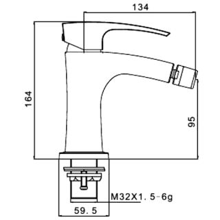 Смеситель для биде Gappo G5007 хром