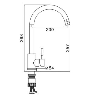 Смеситель для кухни Frap F40899-9 Оружейная сталь