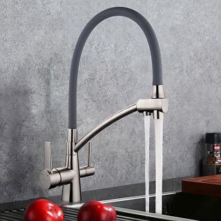 Смеситель для кухни Gappo G4398 с гибким изливом сатин