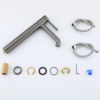 Смеситель для раковины Gappo G1006-29 оружейная сталь