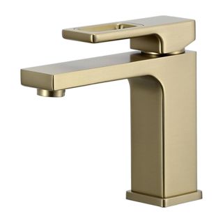 Смеситель для раковины Gappo G1017-3 золотой сатин