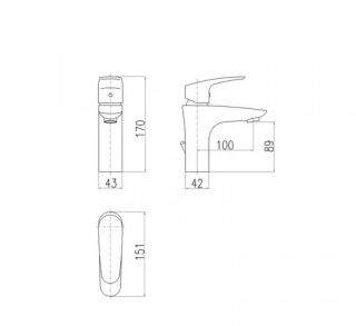Смеситель для раковины Rav Slezak Amur AM727.5K Хром