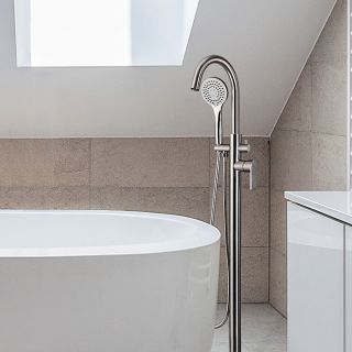 Напольный смеситель для ванны Gappo G3099 сатин