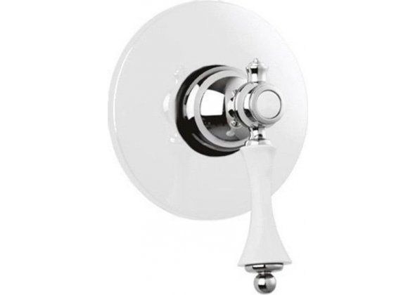 Встраиваемый однорычажный смеситель для душа, белый глянцевый Cezares MARGOT-DIM-BLC