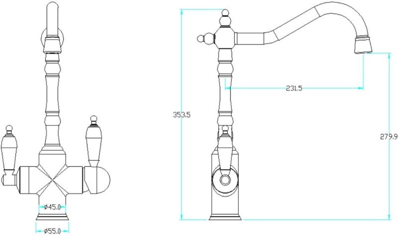 Смеситель для кухни Boheme Tradizionale Chromo хром 113