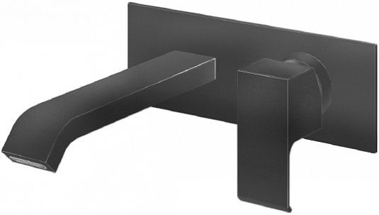 Смеситель для раковины однорычажный, без донного клапана, чёрный матовый Cezares PORTA-BLI-NOP
