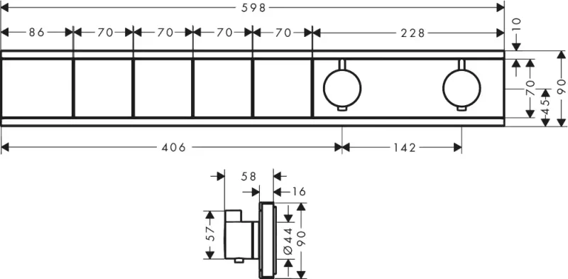 Смеситель для душа Hansgrohe 15923700 хром