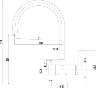 Смеситель для кухни ZORG Inox SZR-7020