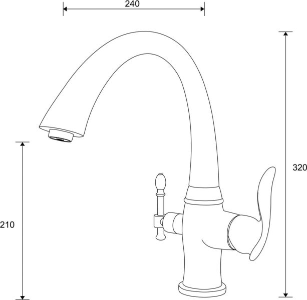 Смеситель для кухни ZORG Sanitary ZR 340 YF SATIN