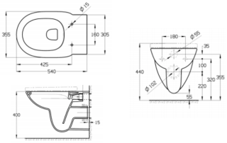 Унитаз Roca Debba Round Rimless 7346998000 подвесной
