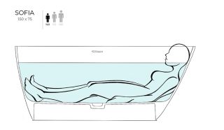 Ванна из искусственного камня Salini Sofia S-Stone 102528M 150x75см белый матовый