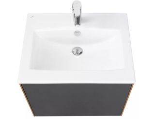 Тумба под раковину Акватон Сохо 60см дуб веллингтон/графит 1A258001AJA00