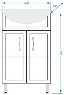 Тумба под раковину Stella Polar Концепт 50см белый SP-00000039