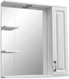 Зеркало-шкаф с подсветкой Stella Polar Кармела 75см ольха белая SP-00000185