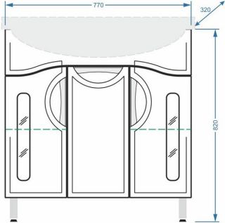 Тумба под раковину Stella Polar Сильва 80см белый SP-00000202