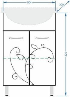 Тумба под раковину Stella Polar Фантазия 55см белый SP-00000227