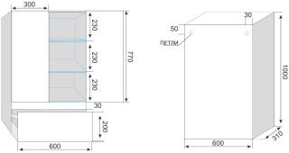 Шкаф Style Line Атлантика 100 СС-00002229