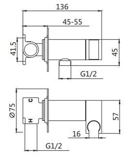Гигиенический душ со смесителем Shevanik S147H чёрный