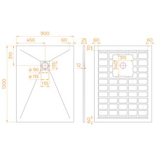Душевой поддон RGW STONE TRAY-W 14152912-01-11 90x120 см белый