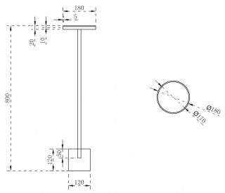 Стойка для ванной комнаты ABBER Stein AS1634 белый