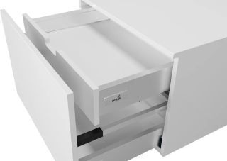 Столешница STWORKI Ольборг 100 дуб карпентер, без отверстий, с тумбой 60, с раковиной STWORKI Soul 1 белой