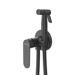 Гигиенический душ со смесителем CEZARES STYLUS-DIF-NOP черный матовый