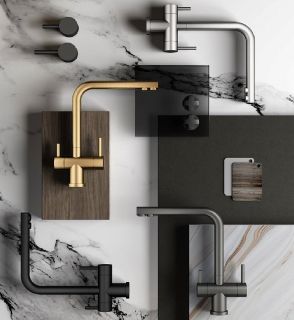 Смеситель для кухни Splenka S70.61.03 с подключением фильтра золотой сатин