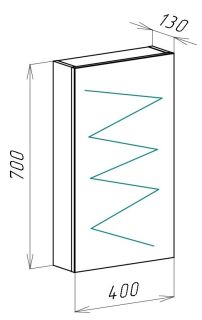 Зеркало-шкаф Bellezza Комо 40см белый 4619005000012