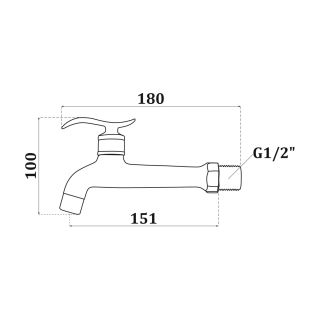 Кран на одну воду Maretti Avorio AV33R11, бронза
