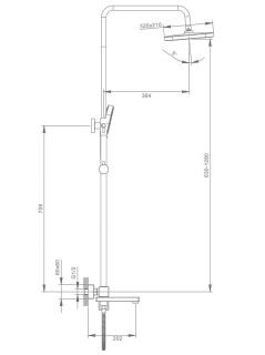 Душевая стойка Raglo R30.24.06 чёрный