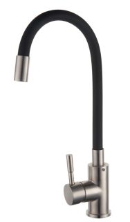 Смеситель для кухни РМС SUS124BL-016F чёрный/нержавеющая сталь