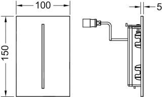 TECE Панель смыва писсуара TECEfilo 230 В 9242050