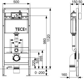 Tece Инсталляция NOW 4 в 1 / 9400412 хром глянцевый