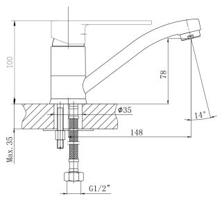Смеситель для кухни ESKO Belgrade BD 15 хром