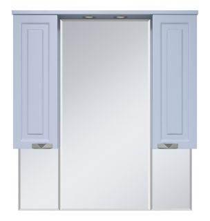 Зеркальный шкаф с подсветкой Misty Терра 90см серый