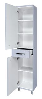 Напольный шкаф - пенал Misty Терра 40см левый серый