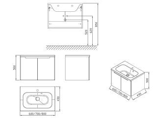 Ravak Тумба под умывальник SDD Classic 700 каппучино/белый