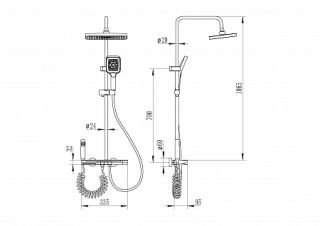 Душевая стойка Ceruttispa TORE