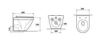 Унитаз подвесной Laguraty YL 038 S с функцией биде белый