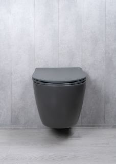 Унитаз подвесной Tornado Gid Tr2122TF-Dgm 62260Y серый матовый 49x36x36