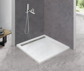 Душевой поддон из искусственного мрамора CEZARES TRAY-AS-A-90-30-W белый