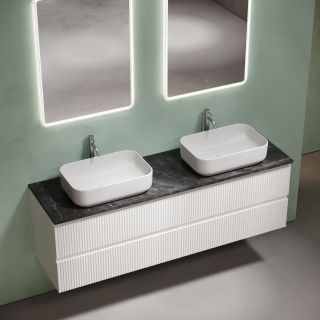 Столешница из керамогранита Sancos TT160A1X c отверстием под смеситель 160 см Black Sky