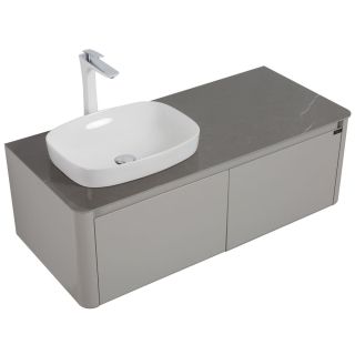 Тумба с раковиной Black&White Universe 9151200L 120 см светло-серый