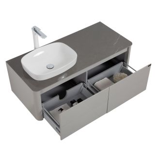 Тумба с раковиной Black&White Universe 9151200L 120 см светло-серый