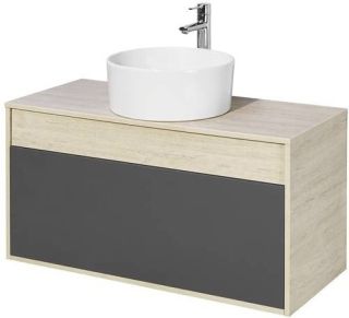 Тумба под раковину Акватон Лофт Урбан 100см дуб орегон/серый графит 1A247701LQX60