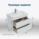 Тумба под раковину Aquanet Ирис New 310146 80 см белый глянец