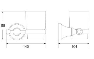 Стакан для ванной комнаты Rose RG1912T пепельный