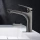 Смеситель для раковины Black&White Universe 7901MG с выдвижным изливом оружейная сталь