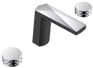 Смеситель для раковины Boheme Venturo 150-BCR-DIAMOND чёрный/хром