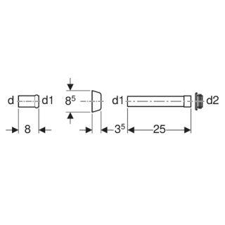 Удлинитель колена смыва Geberit 118.026.11.1